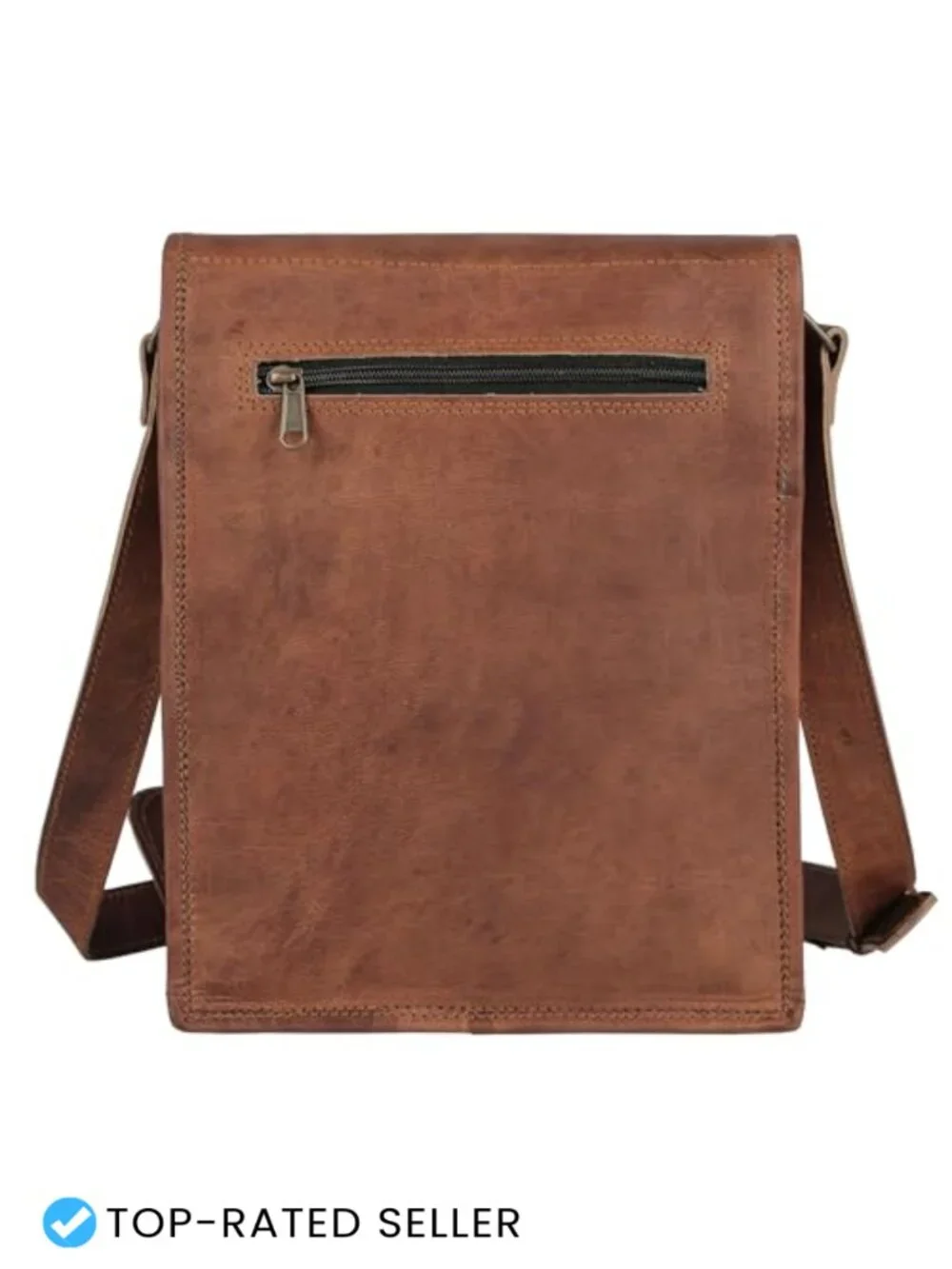 Full Grain Leather Messenger Bag Satchel Tablet Bag 11 inch Unisex
